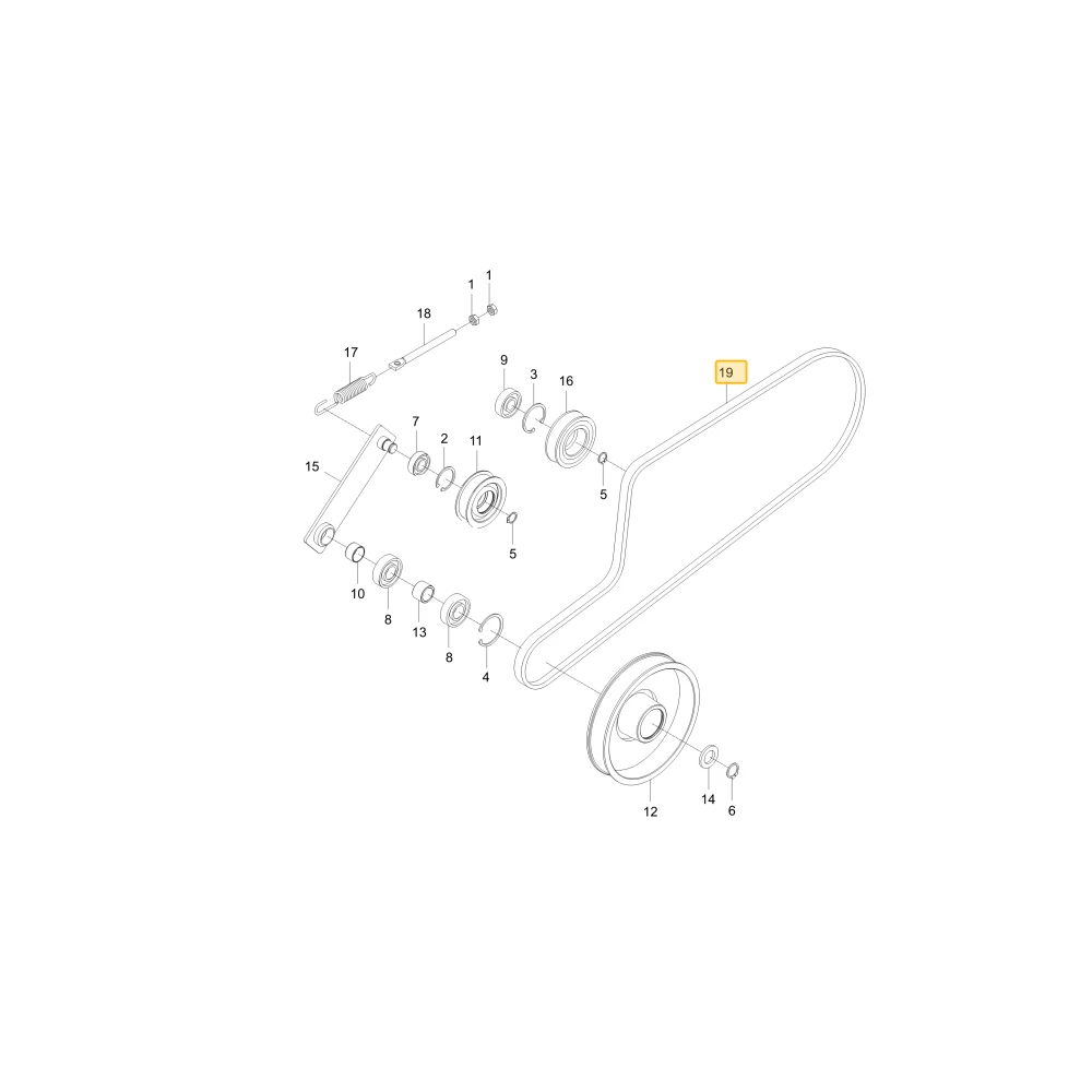 Pasek napędowy Sieve Sb 66 KIOTI C1131-26661