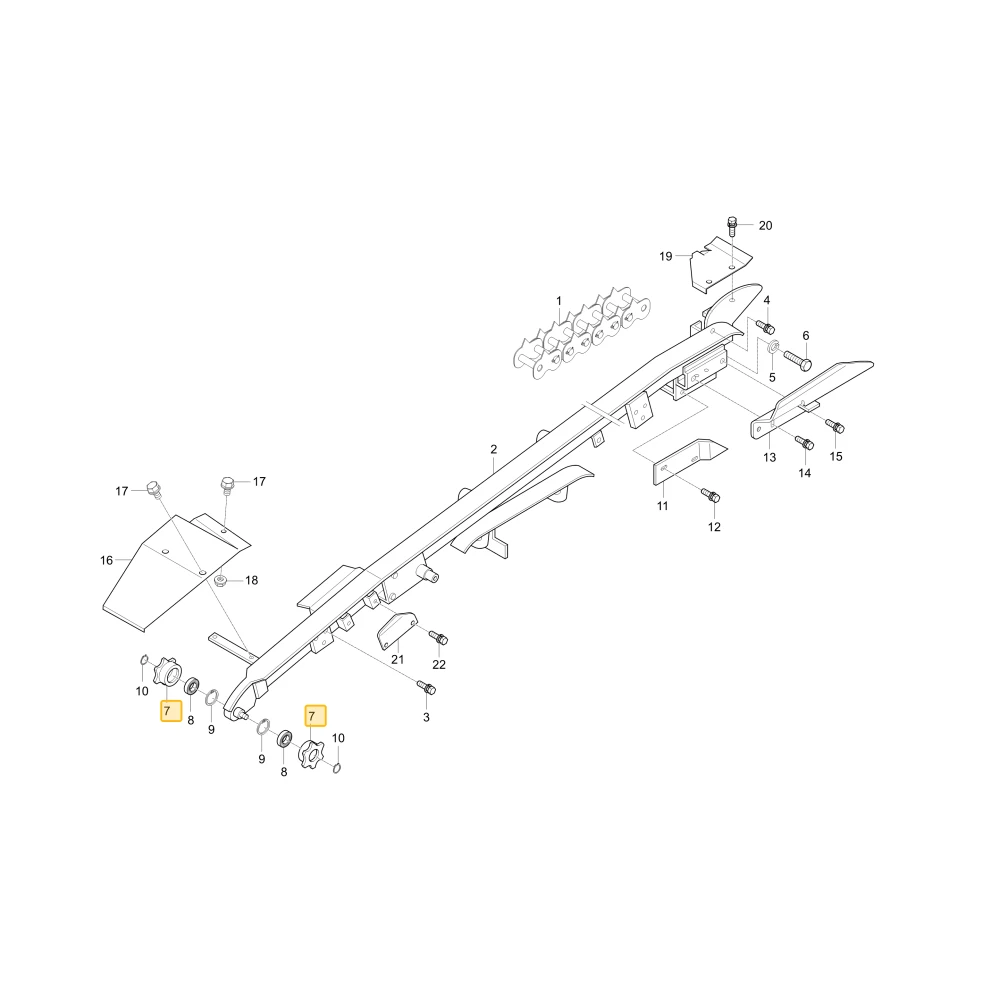 Koło łańcuchowe sadzące powrotne 6 KIOTI C5420-53121