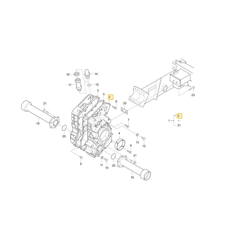 Lewa obudowa T M KIOTI C7110-15114