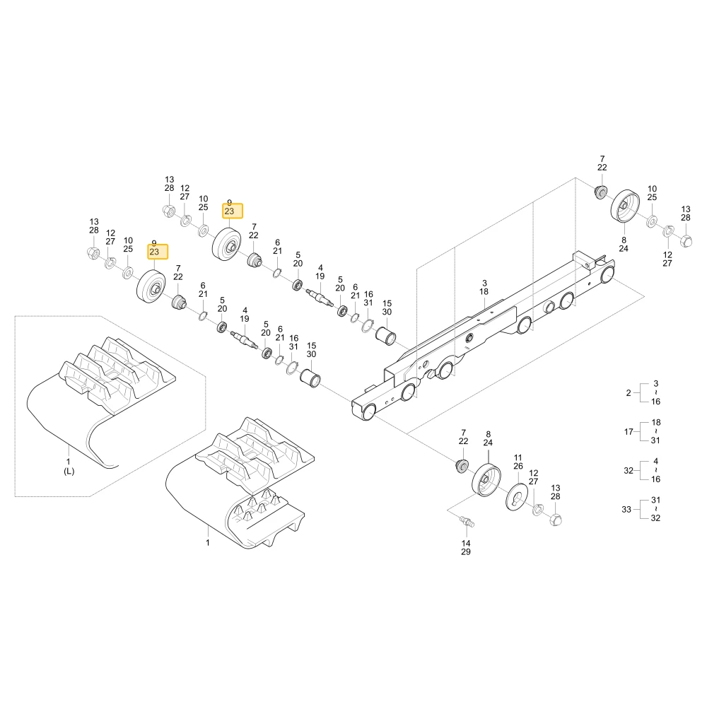Rolka gąsienicy 1 1 KIOTI C7110-23184