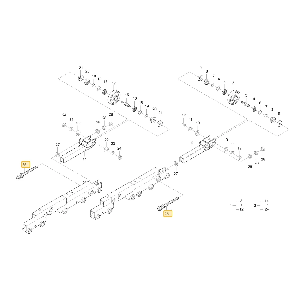 Śruba naciągu gąsienicowego KIOTI C7110-24341