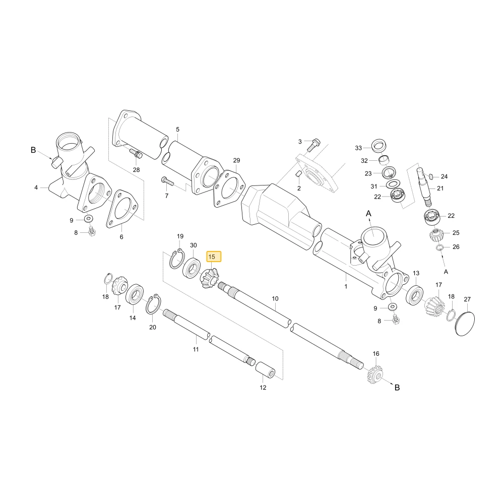 Koło zębate stożkowe 15 KIOTI C7620-45561