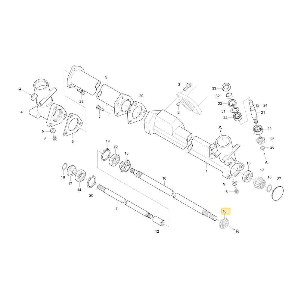 Koło zębate stożkowe 14 KIOTI C7620-45591