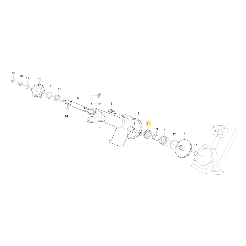 Koło zębate stożkowe 14 KIOTI C7620-47151