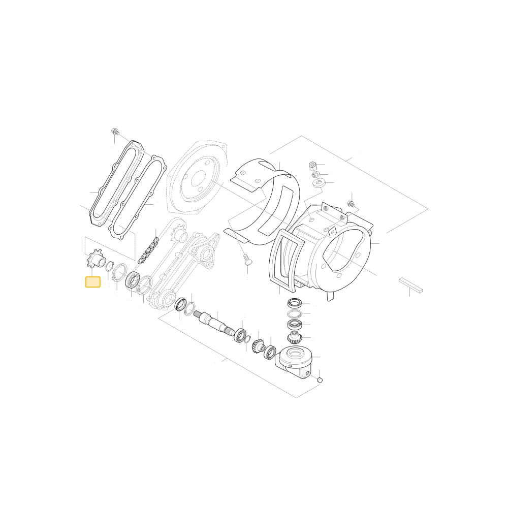 Koło łańcuchowe łańcucha zasilania 13 KIOTI C7633-31271
