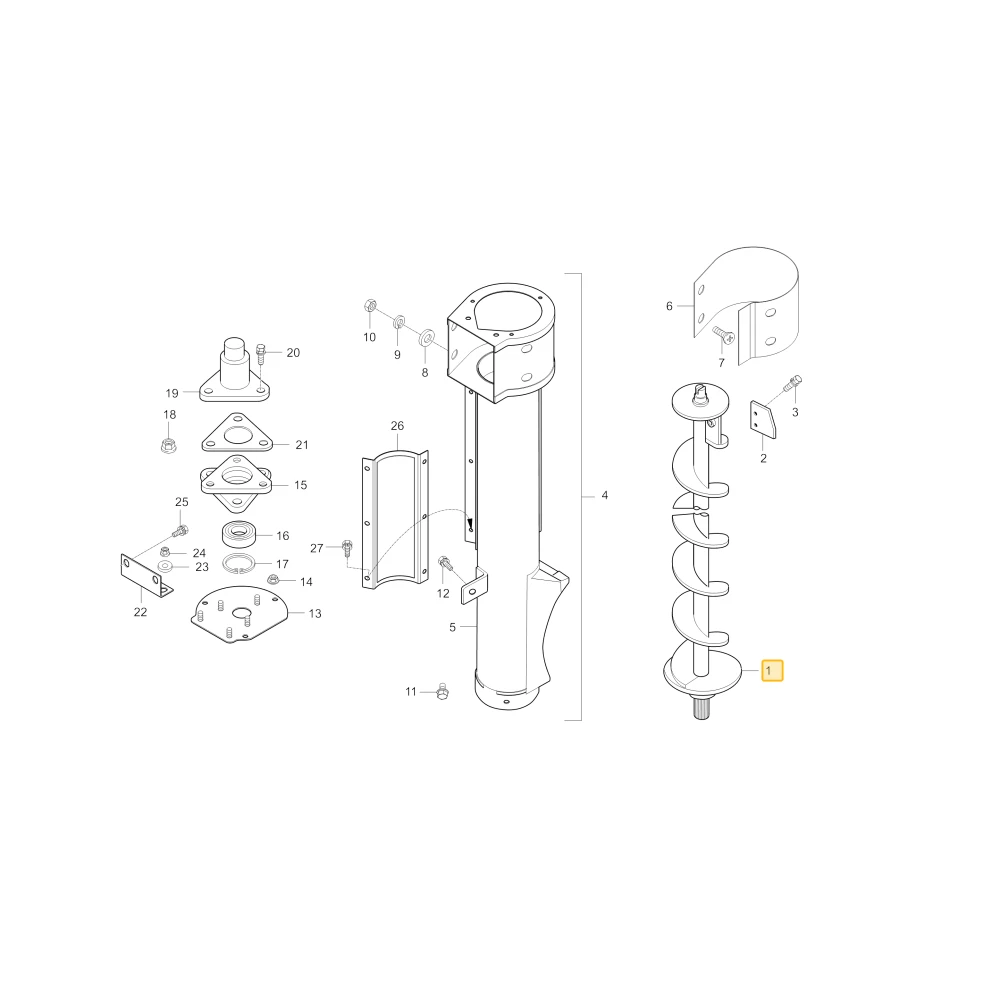 Wał spiralny Length KIOTI C7633-31673