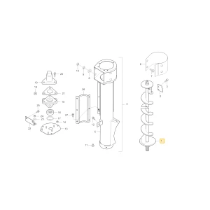 Wał spiralny Length KIOTI C7633-31673