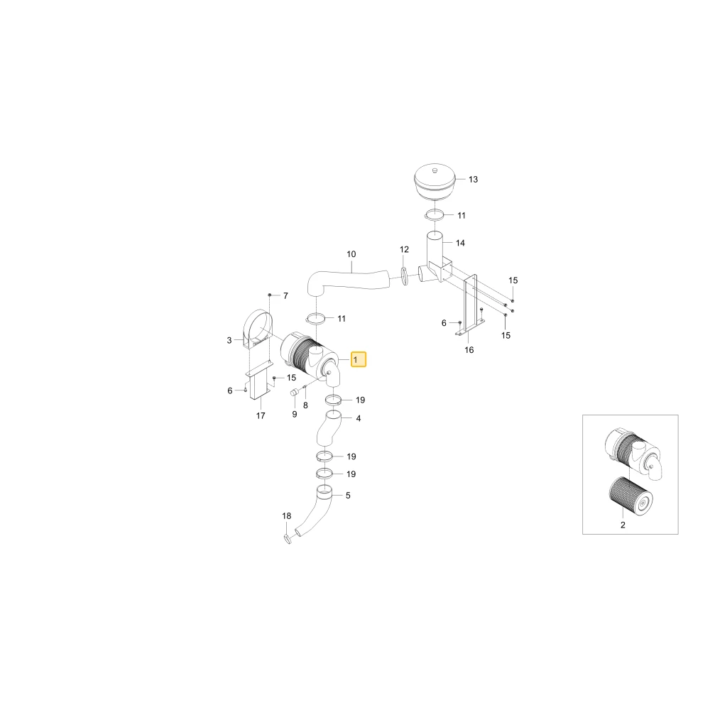 Filtr powietrza powietrza KIOTI CF11-0062B