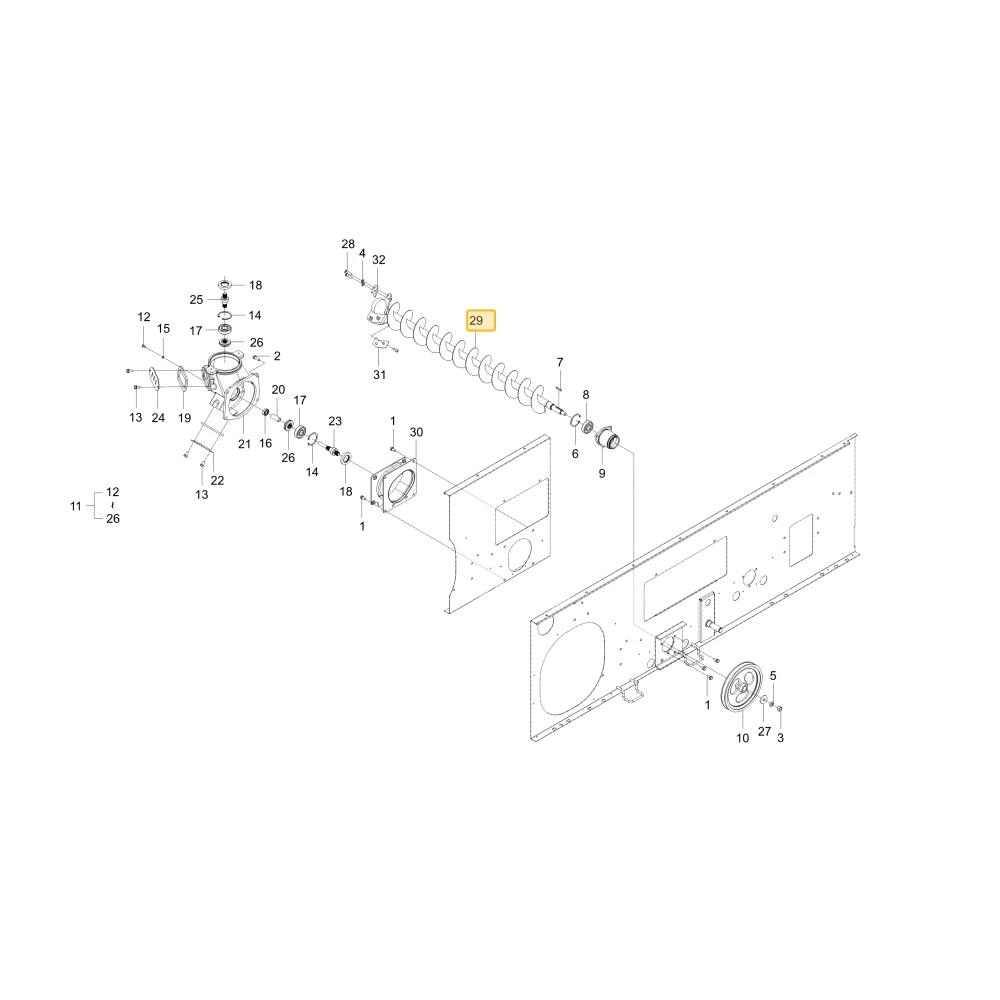 Wał spiralny HORIZONTALITY 1st KIOTI CF13-0090B