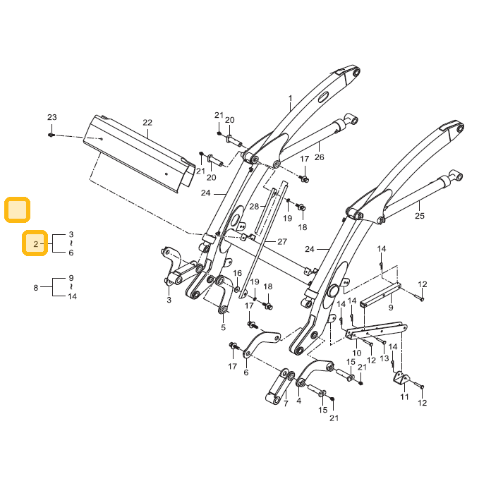 Zestaw łącznika KIOTI CK06-0100-P
