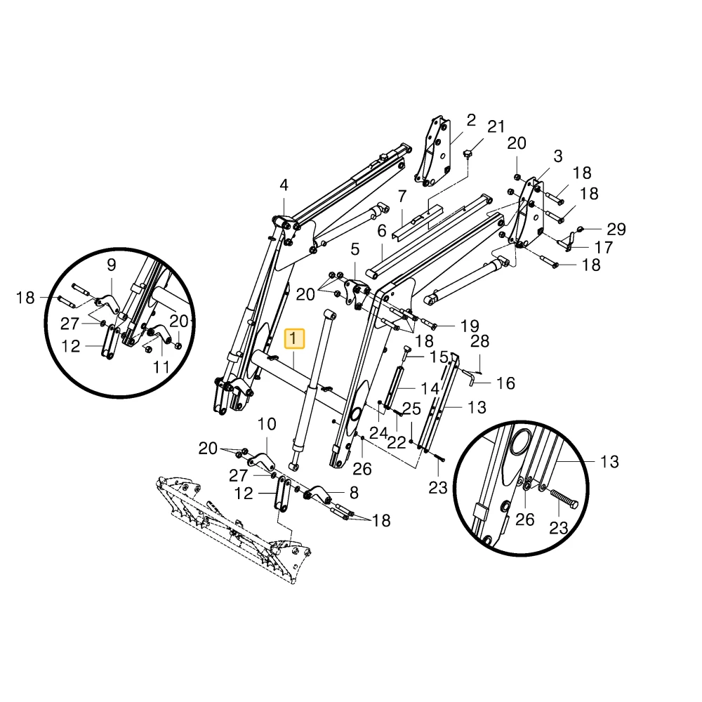 Wysięgnik KIOTI FTF40-11200-03