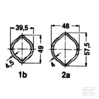 Rura profilowa standardowa, 2a L-800 mm | poltechparts.pl