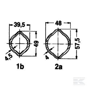 Rura profilowa standardowa, 2a L-800 mm