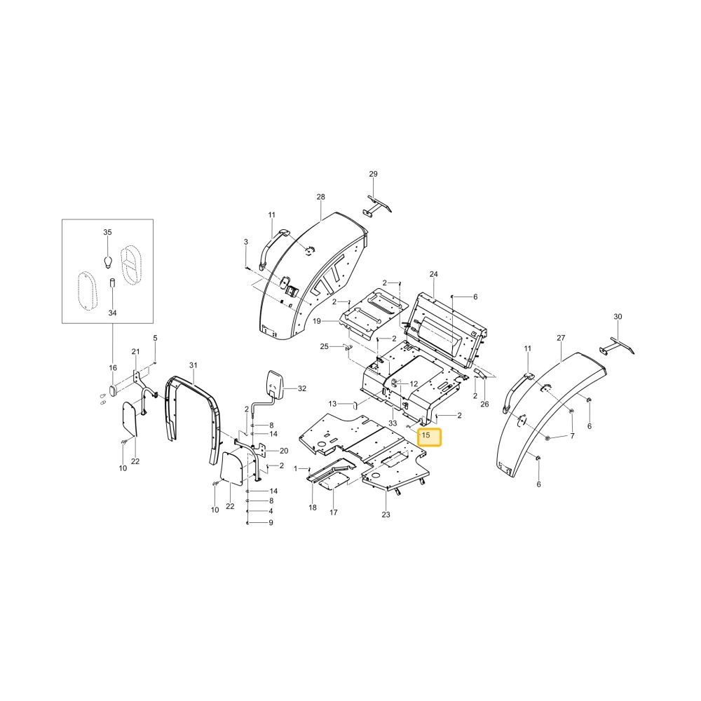 Guma gumowa U Shaped Shaped KIOTI K2400-43121