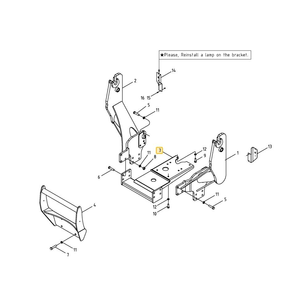 REARFRAMEASSY KIOTI KTL15-11300-00