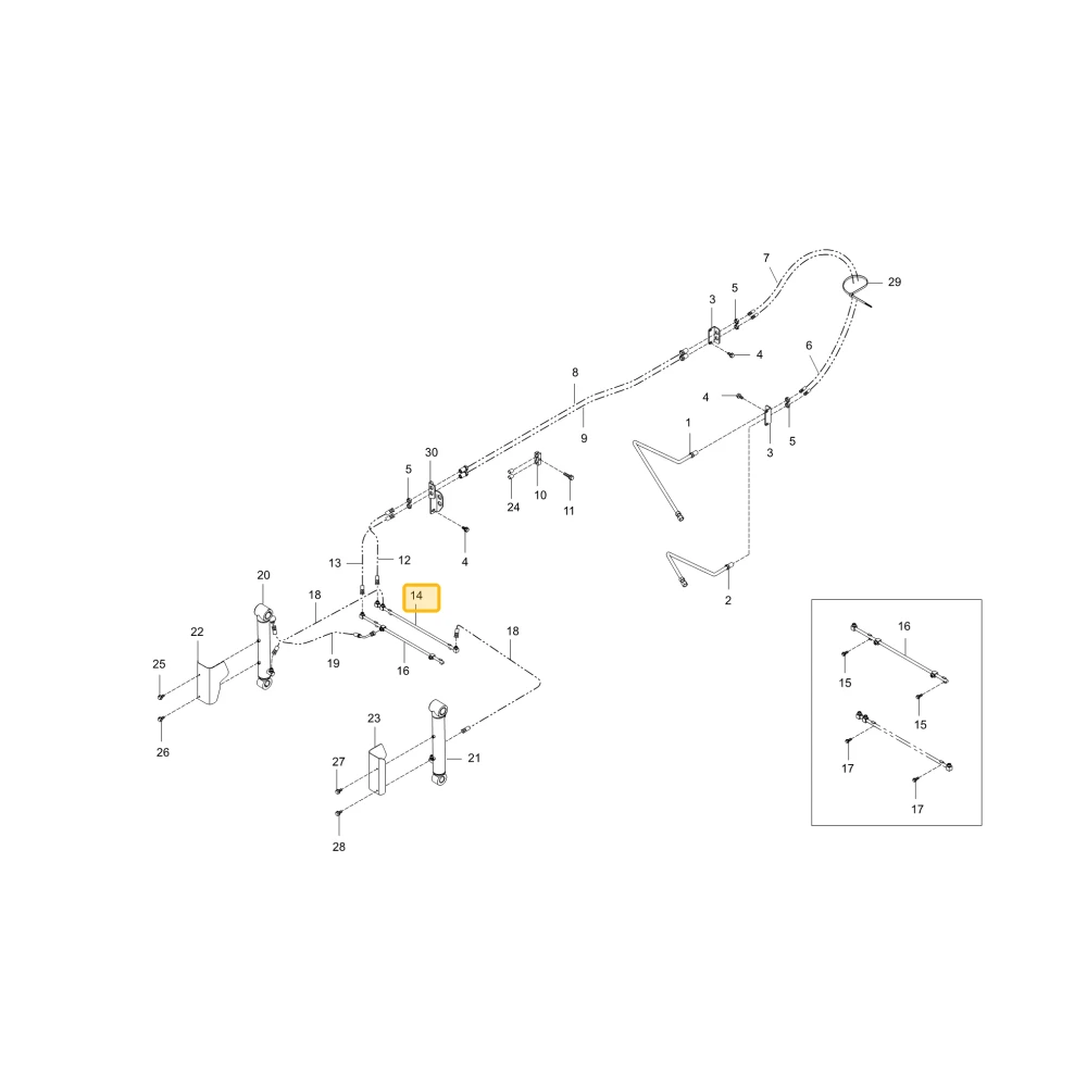 Rurka hydrauliczna KIOTI LF13-0363A