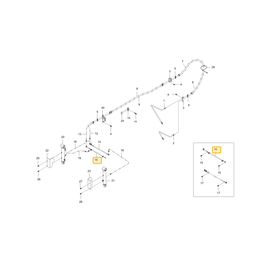 Rurka hydrauliczna KIOTI LF13-0365A