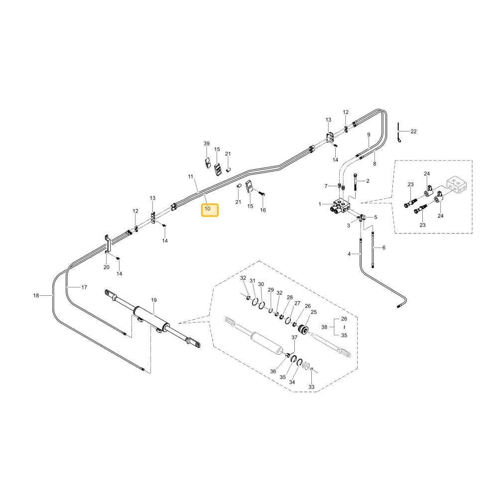 Rurka hydrauliczna KIOTI LF13-0373A