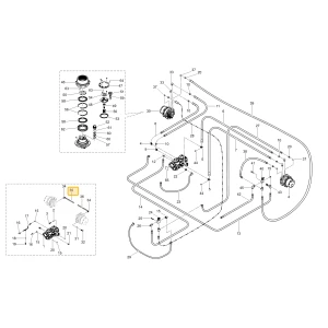Wąż prawego silnika hydraulicznego T KIOTI LF13-0414B
