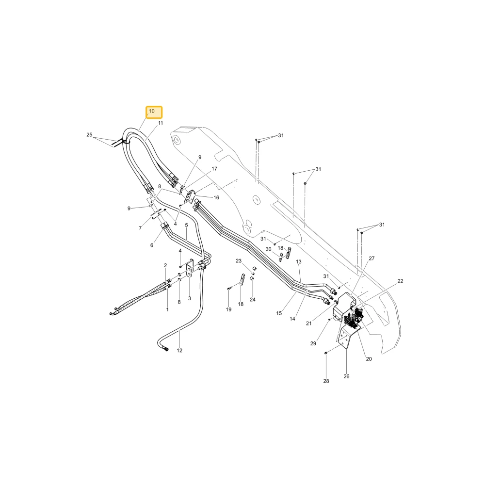 Wąż hydrauliczny OL Male 2 KIOTI LF13-0599B