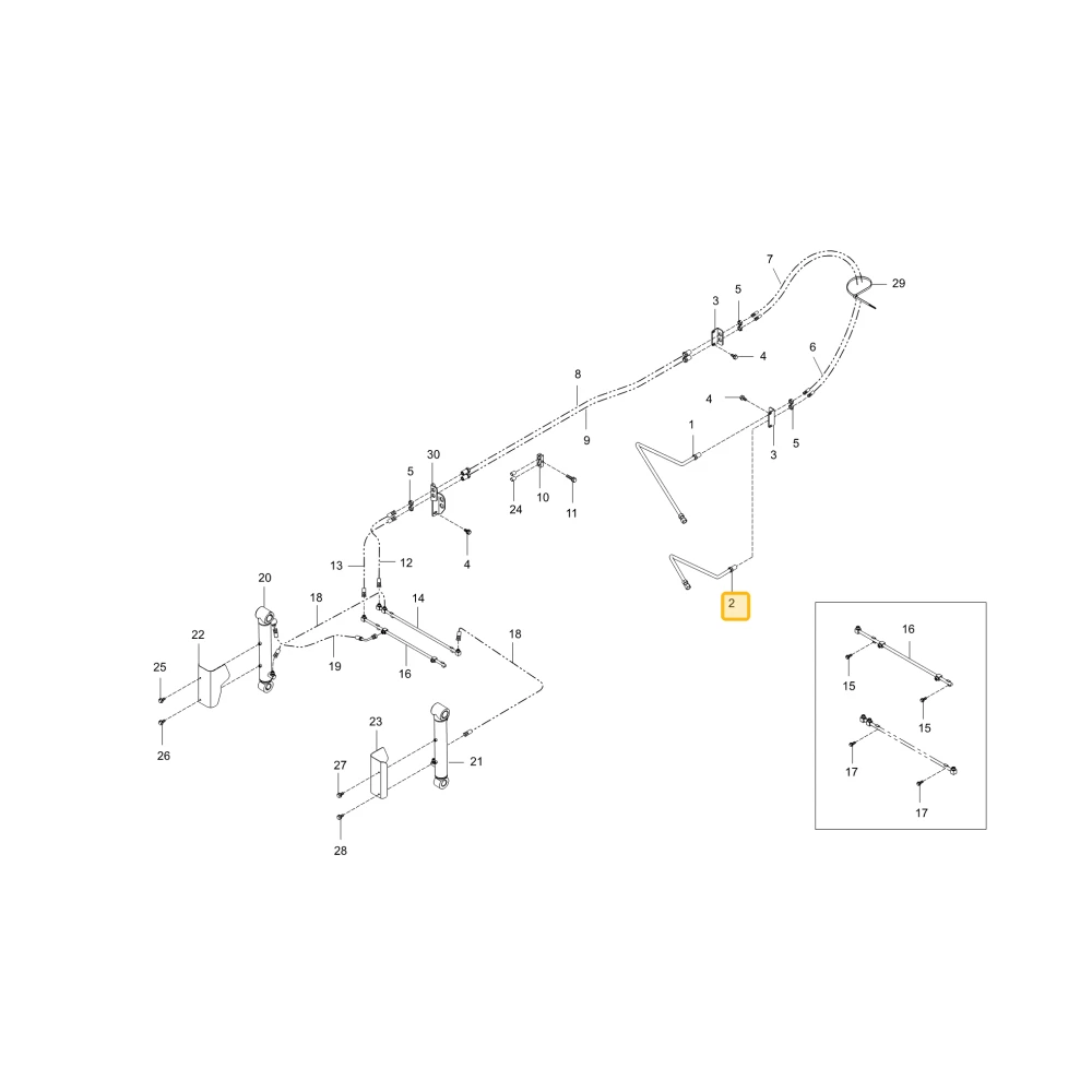 Rurka hydrauliczna KIOTI LF13-0657B