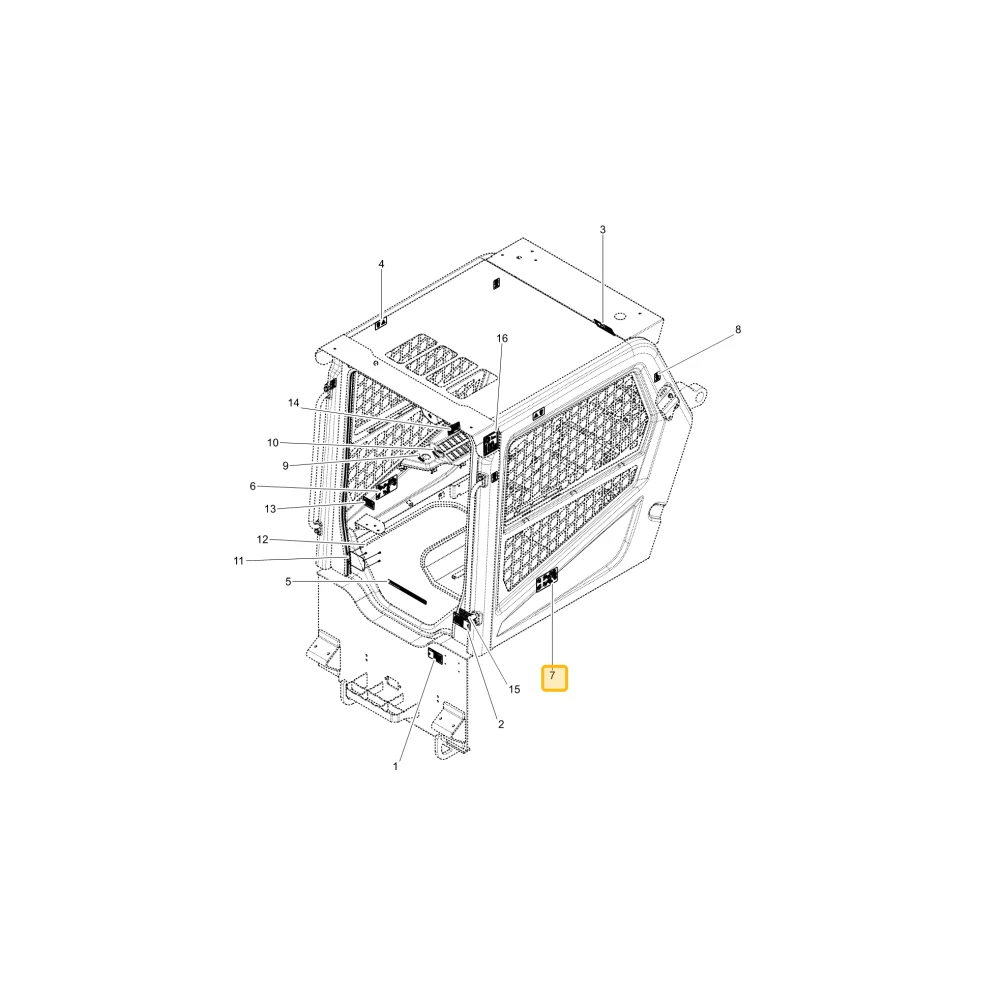 Naklejka lewego joysticka KIOTI LF18-0032B