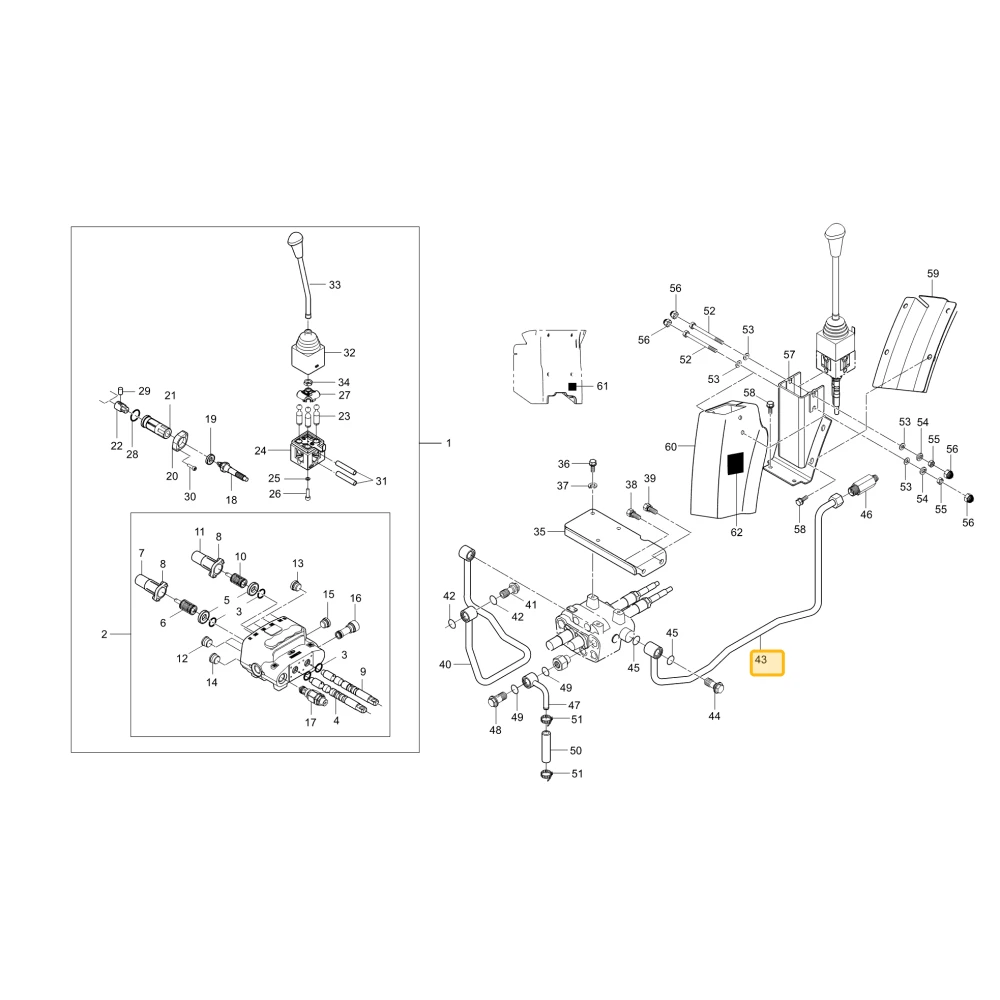 Rurka hydrauliczna P2 KIOTI T2350-37091