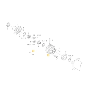 Obudowa przednego mechanizmu różnicowego KIOTI T2350-43121