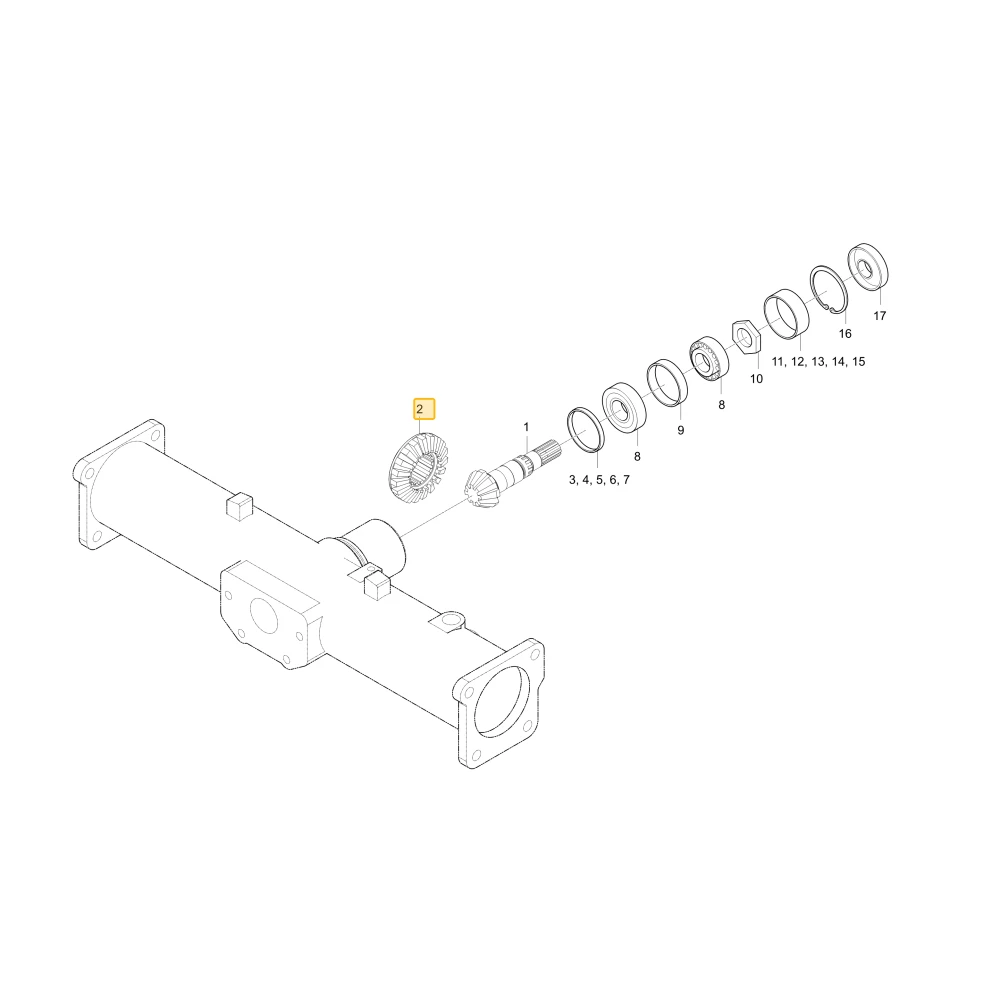 Koło zębate stożkowe spiralne 19 KIOTI T2350-43311
