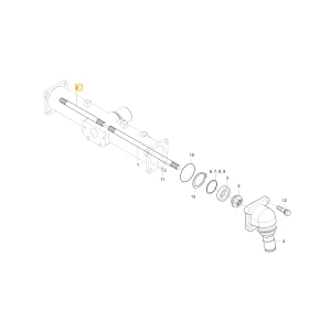 Wał prawego koła zębatego mechanizmu różnicowego KIOTI T2350-43821