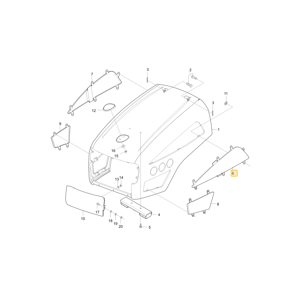 Lewy grill 1 KIOTI T2350-50753