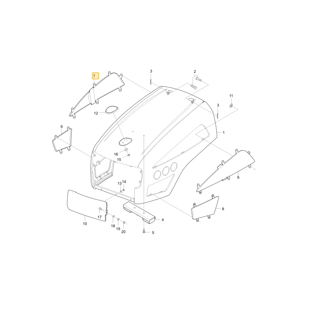 Prawy grill 2 KIOTI T2350-50763