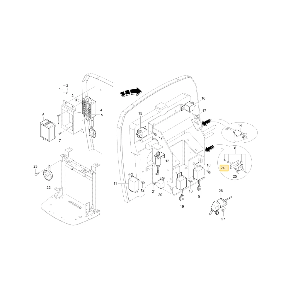 Uchwyt czujnika KIOTI T2350-55292