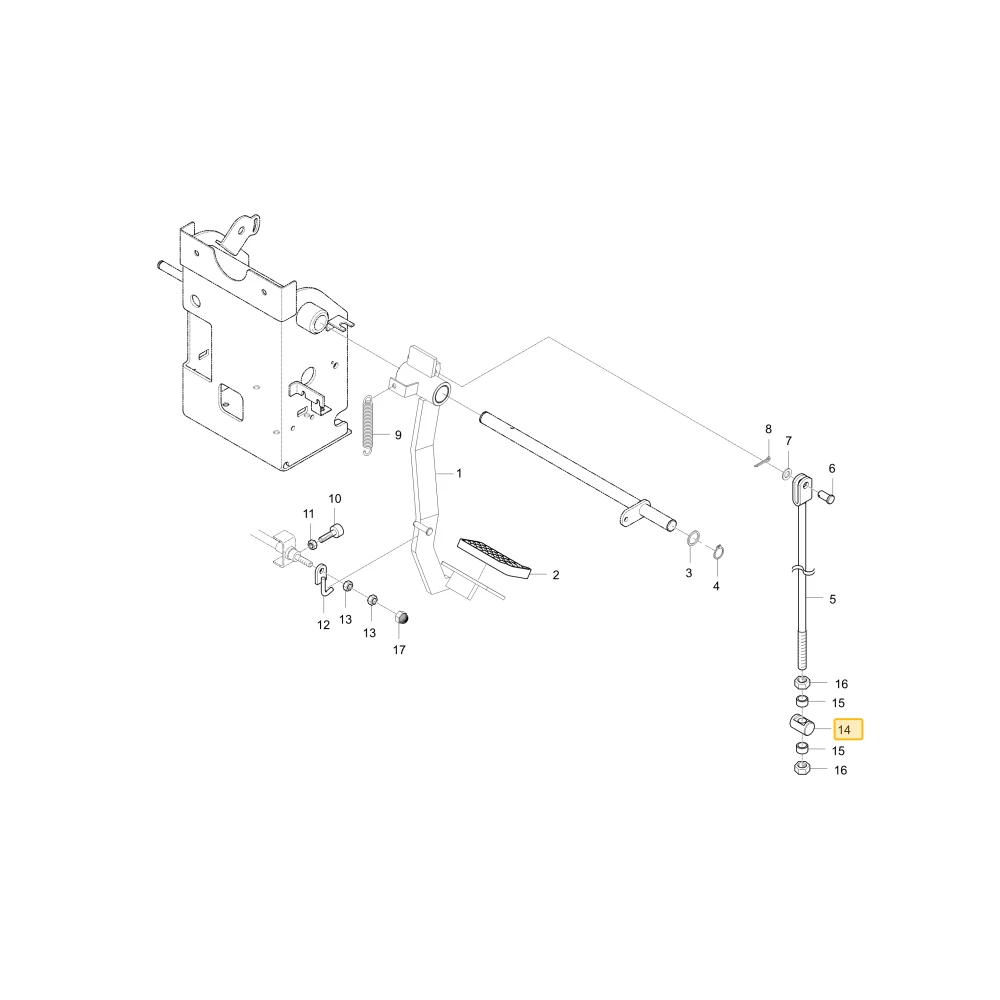 Sworzeń drążka sprzęgła KIOTI T2350-55531