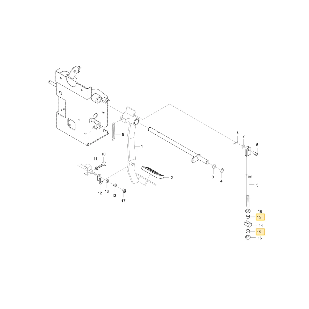 Drążek sprzęgła dystansu KIOTI T2350-55541
