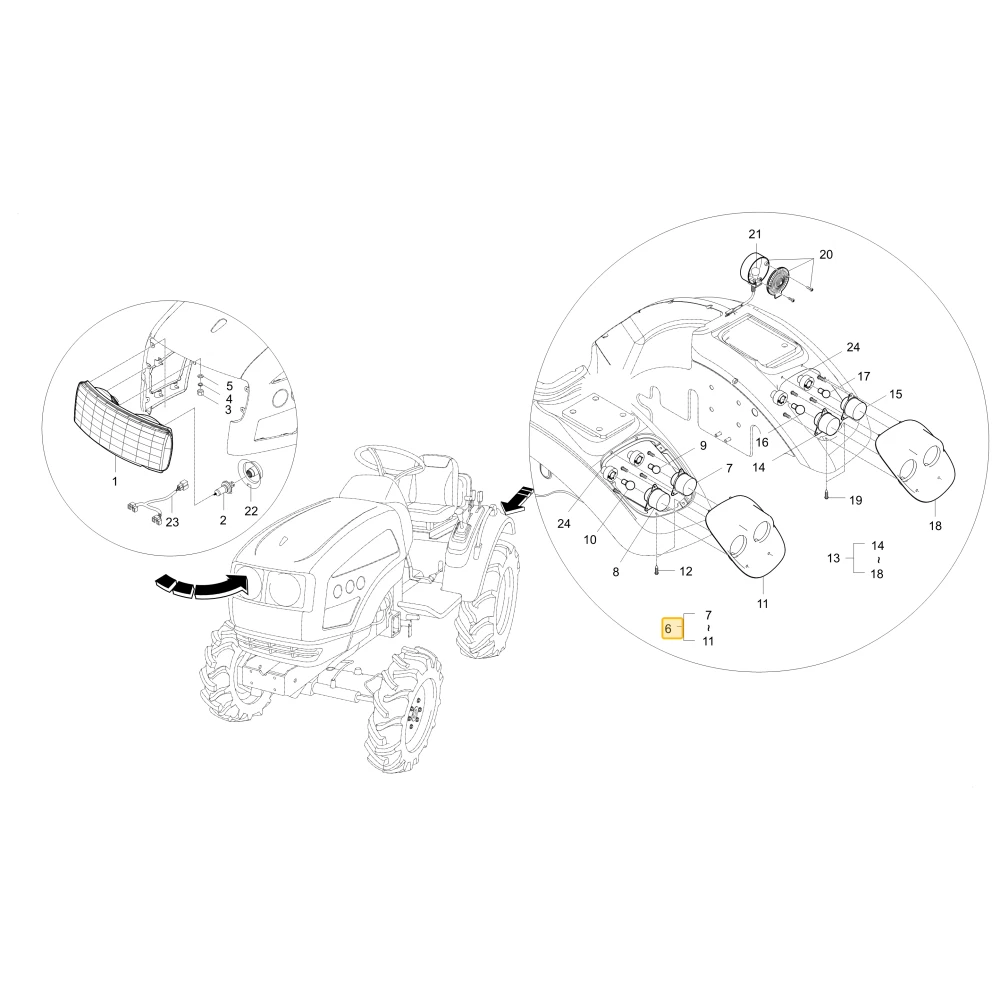 Tylna lewa lampa kombinacji KIOTI T2350-69614