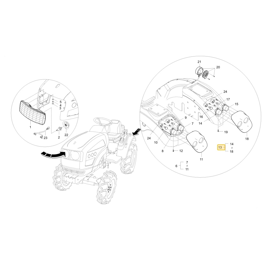 Tylna prawa lampa kombinacji KIOTI T2350-69624