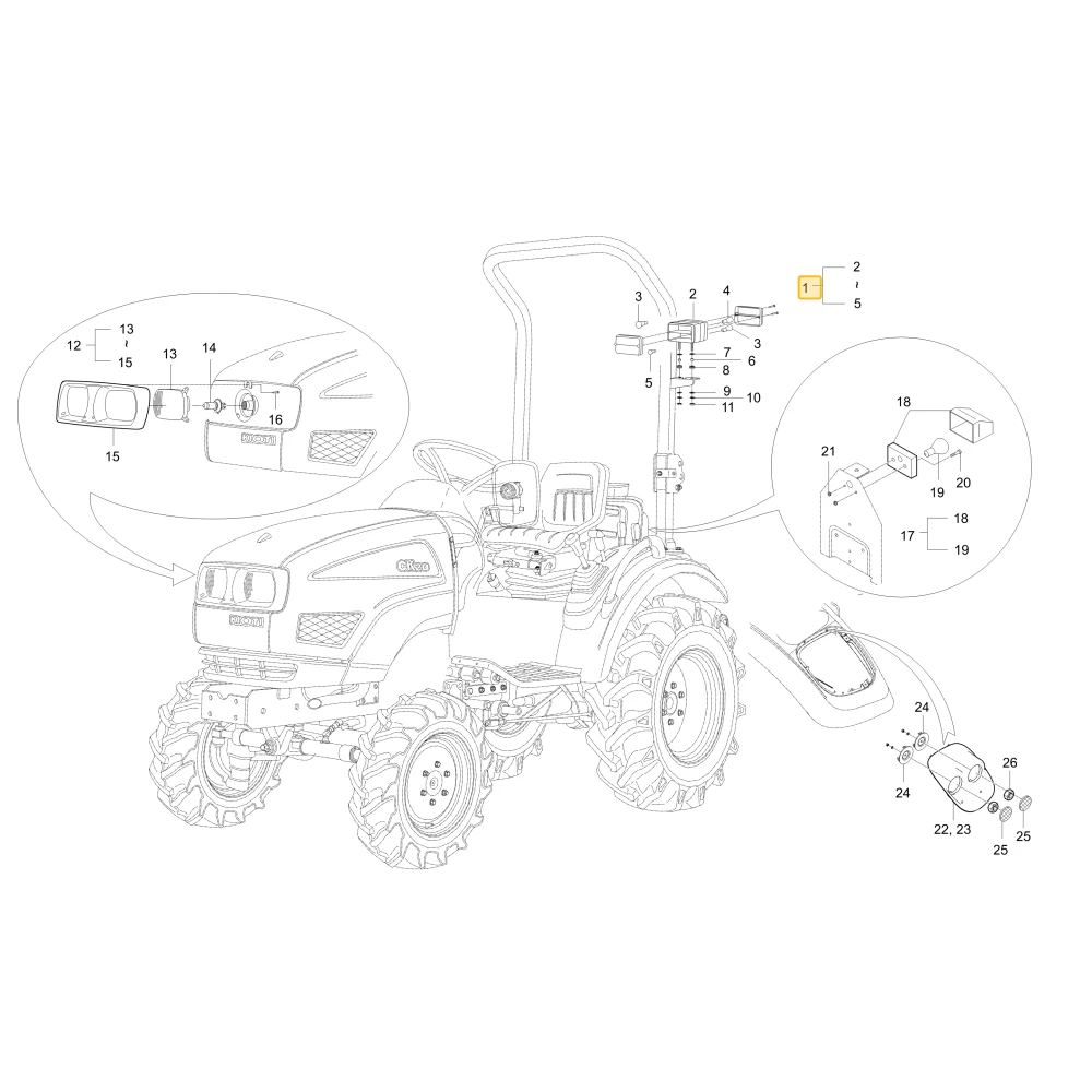 Lampa kombinacji KIOTI T2350-69813