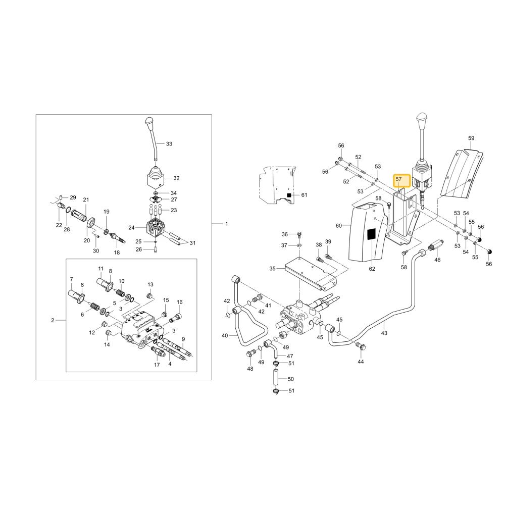 Wspornik joysticka KIOTI T2350-78312
