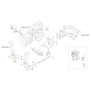 Uchwyt łańcucha kontrolnego KIOTI T2350-85222ED