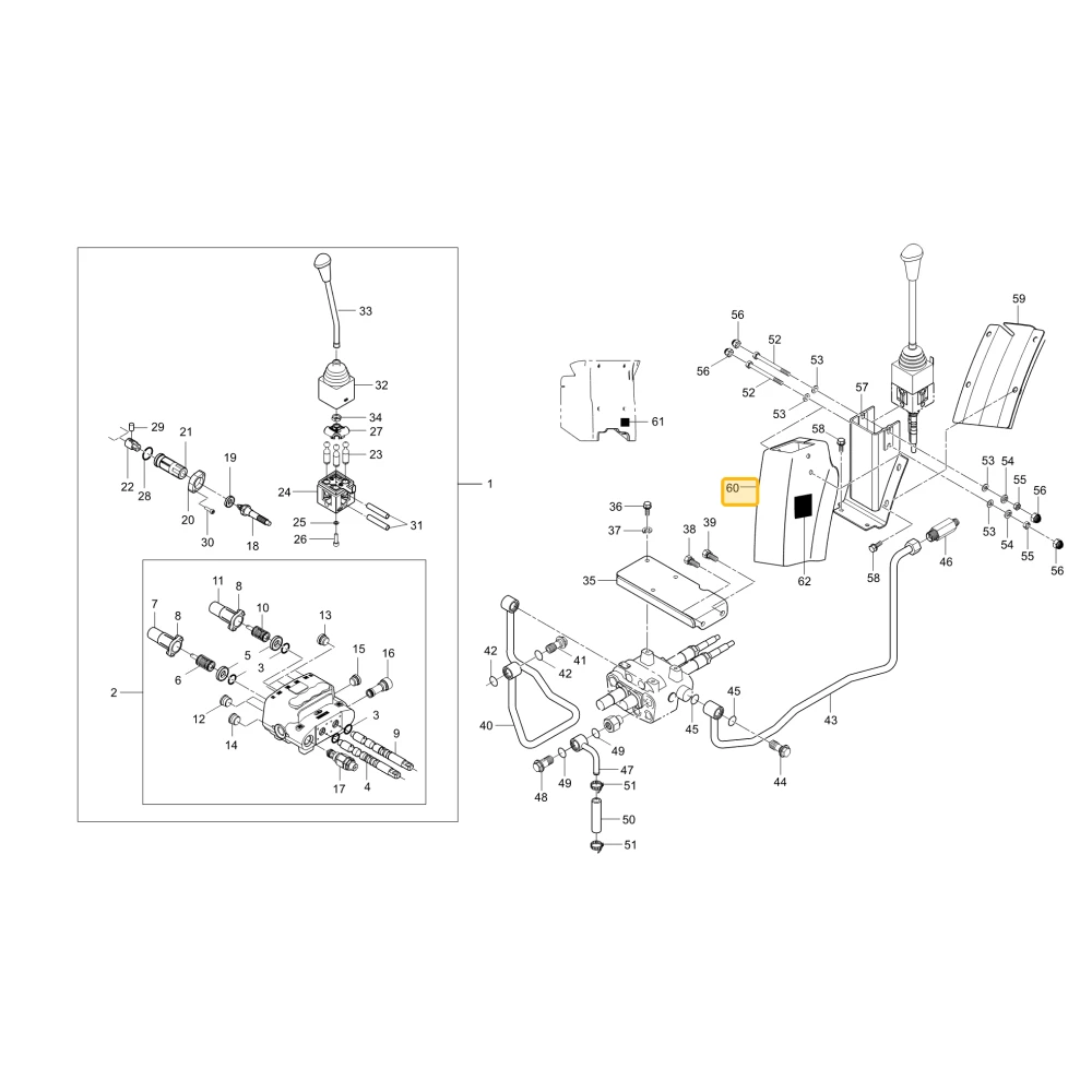 Pokrywa joysticka KIOTI T2350-90325