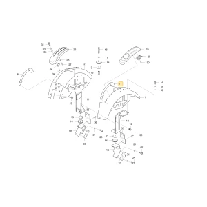 Uchwyt lewego błotnika KIOTI T2350-95082BB