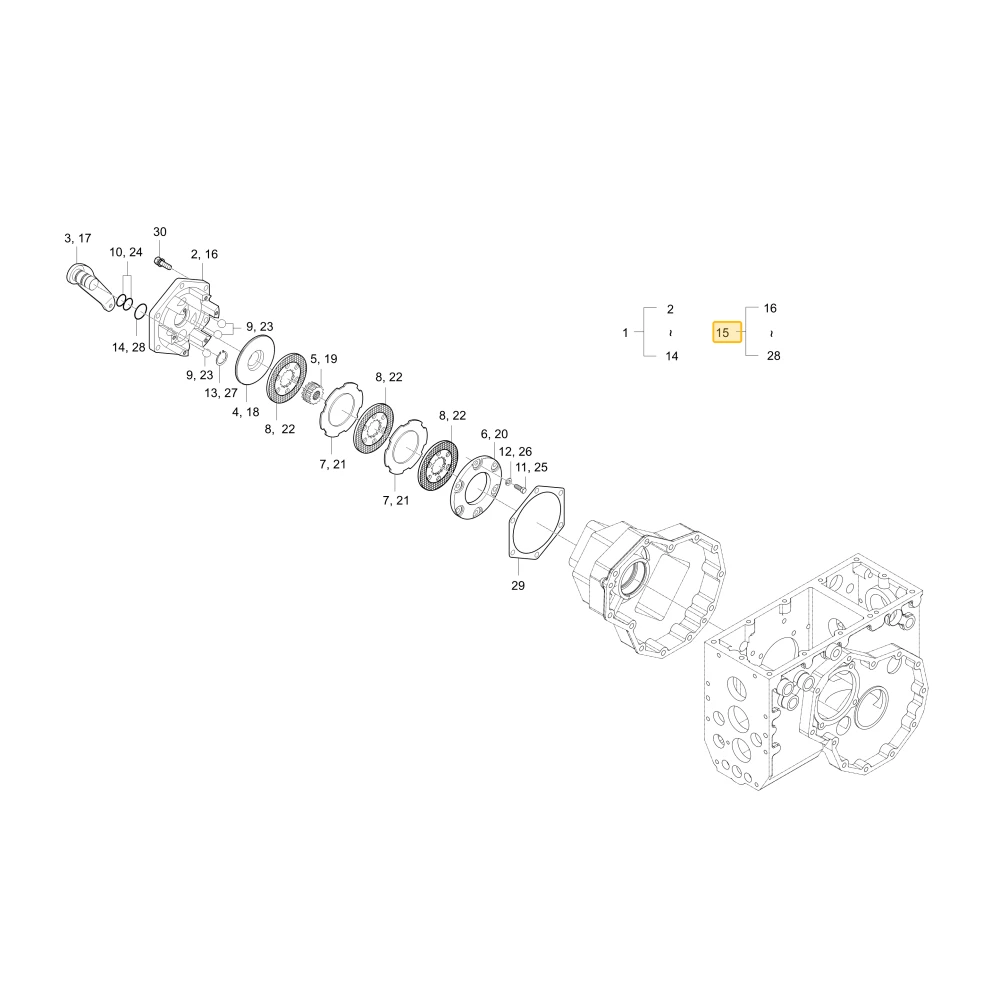Prawy hamulec KIOTI T2351-28112