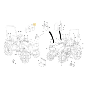 Naklejka rozrusznika przełącznika KIOTI T2351-52101