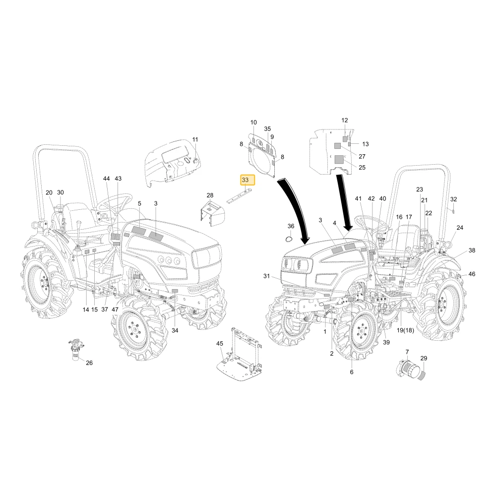 Naklejka certyfikatu belki zaczepowej KIOTI T2351-52461