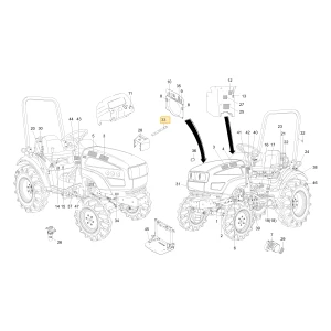 Naklejka certyfikatu belki zaczepowej KIOTI T2351-52461
