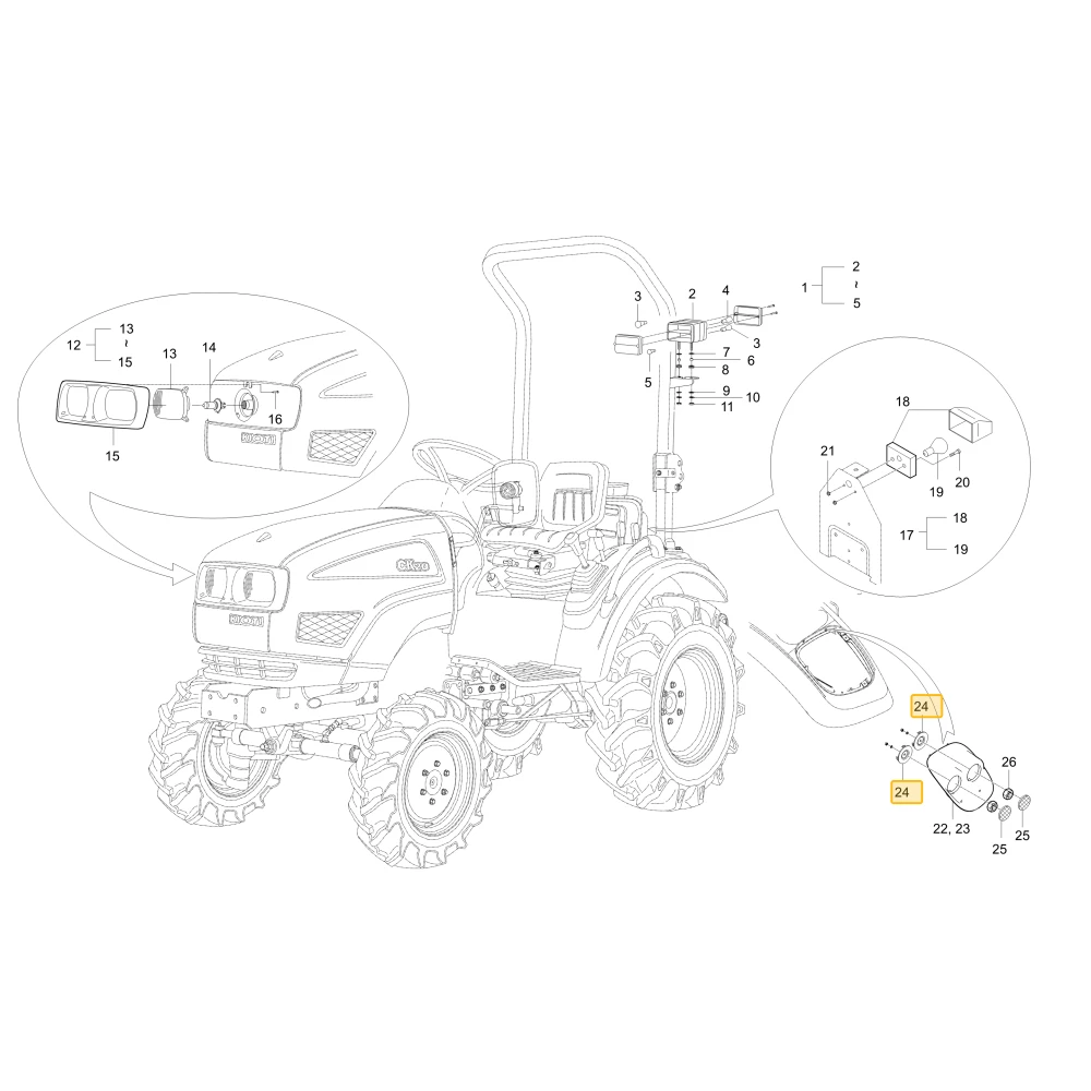 Płyta metki odblasku KIOTI T2351-95132