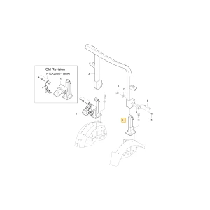 Lewa podpora ROPS KIOTI T2351-97122