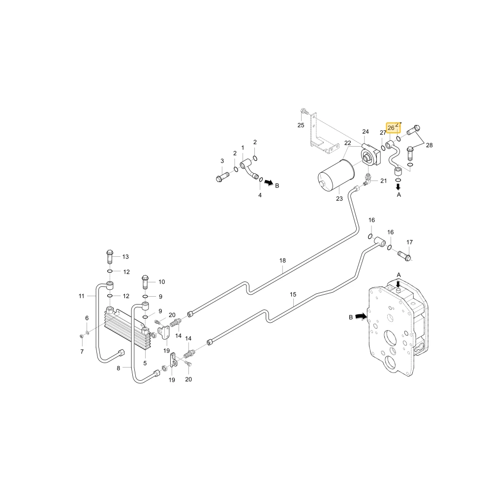 Rurka wlotowa HST KIOTI T2360-37034