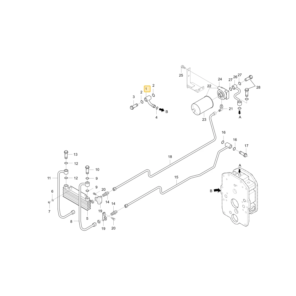 Rurka wlotowa HST KIOTI T2360-37045